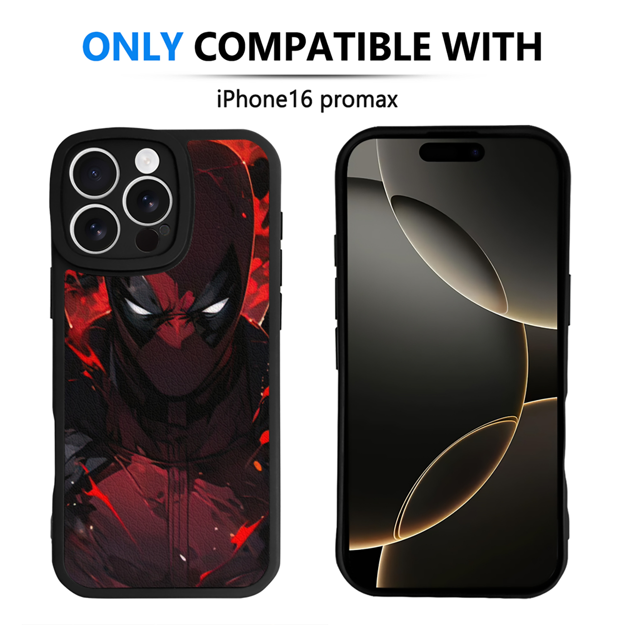 （画像用） Deadpool デッドプール 【iPhone 16シリーズ対応】シリコンスマホケース（レザー調） 材質：シリコン